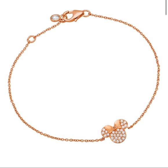 Disney Jewelry - Mini Mouse Icon bracelet new $80 rose gold CZ